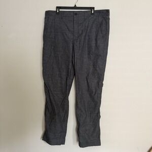 Hurley H2O-Dri Chino Golf Pants Mens 38 Gray Heather Stretch Flat Front Straight